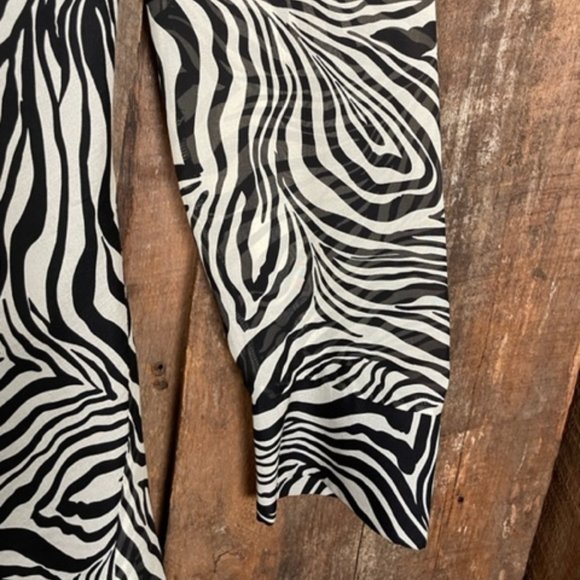 ABS by Allen Schwartz Vintage Zebra Print Shift Dress - Size 6 - Picture 10 of 15